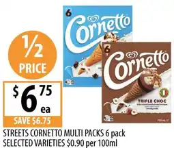 Supabarn Streets cornetto multi packs offer