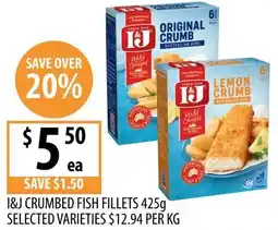 Supabarn I&j crumbed fish fillets offer