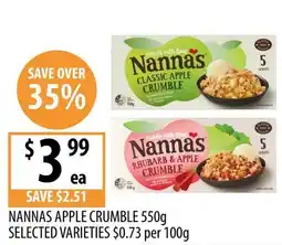 Supabarn Nannas apple crumble offer