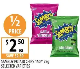 Supabarn Samboy potato chips offer