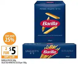 Supabarn Barilla pasta offer
