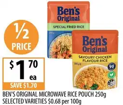 Supabarn Ben's original microwave rice pouch offer