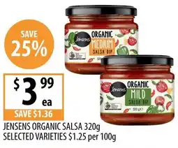 Supabarn Jensens organic salsa offer