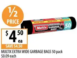 Supabarn Multix extra wide garbage bags offer