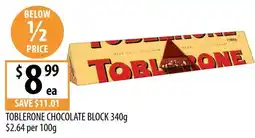 Supabarn Toblerone chocolate block offer