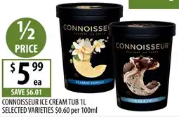 Supabarn Connoisseur ice cream tub offer