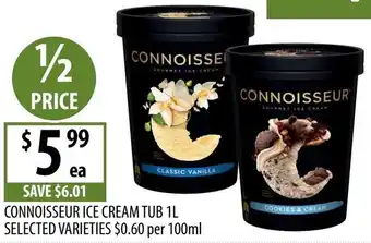 Supabarn Connoisseur ice cream tub offer