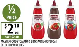 Supabarn Masterfoods tomato & bbq sauce offer