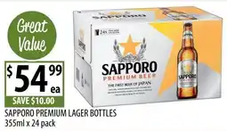 Supabarn Sapporo premium lager bottles offer