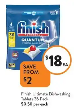 Foodworks Finish Ultimate Dishwashing Tablets offer