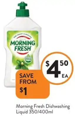 Foodworks Morning Fresh Dishwashing Liquid offer