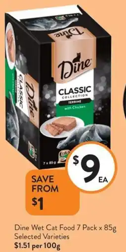 Foodworks Dine Wet Cat Food offer
