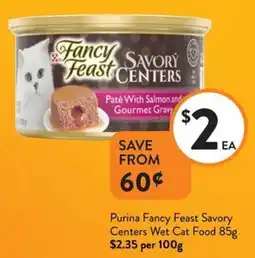 Foodworks Purina Fancy Feast Savory Centers Wet Cat Food offer