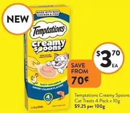Foodworks Temptations Creamy Spoons Cat Treats offer