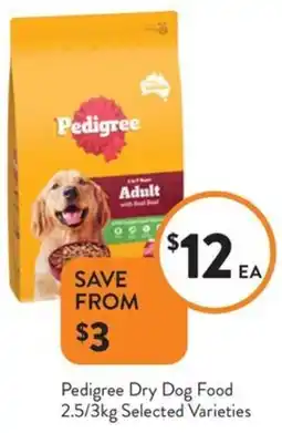 Foodworks Pedigree Dry Dog Food offer