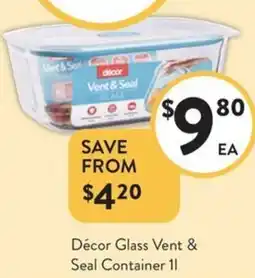Foodworks Décor Glass Vent & Seal Container offer