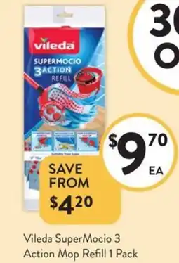Foodworks Vileda SuperMocio 3 Action Mop Refill offer