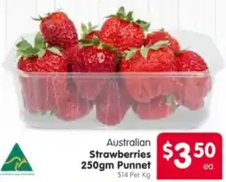Spar Australian Strawberries 250gm Punnet offer