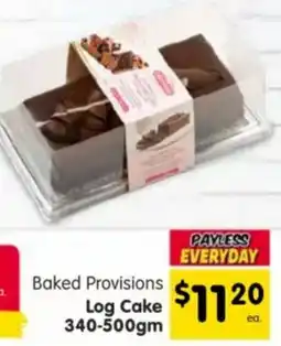 Spar Baked Provisions Log Cake offer