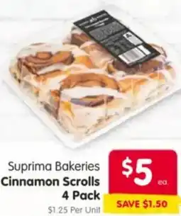 Spar Suprima Bakeries Cinnamon Scrolls offer