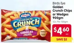 Spar Birds Eye Golden Crunch Chips or Wedges offer