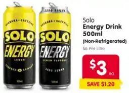 Spar Solo Energy Drink offer