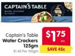 Spar Captain's Table Water Crackers offer