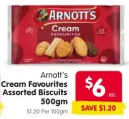 Spar Arnott's Cream Favourites Assorted Biscuits offer
