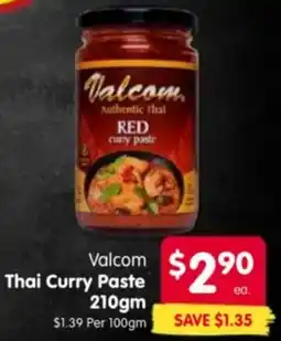 Spar Valcom Thai Curry Paste offer