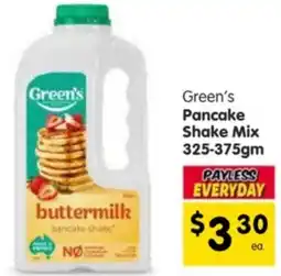 Spar Green's Pancake Shake Mix offer