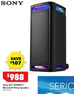 Harvey Norman Sony ULT TOWER 9 Bluetooth Party Speaker offer
