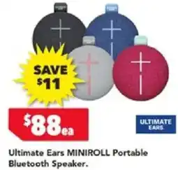 Harvey Norman Ultimate Ears MINIROLL Portable Bluetooth Speaker offer