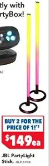 Harvey Norman JBL PartyLight Stick offer