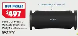 Harvey Norman Sony ULT FIELD 7 Portable Bluetooth Party Speaker offer