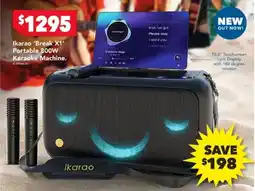 Harvey Norman Ikarao 'Break X1' Portable 800W Karaoke Machine offer