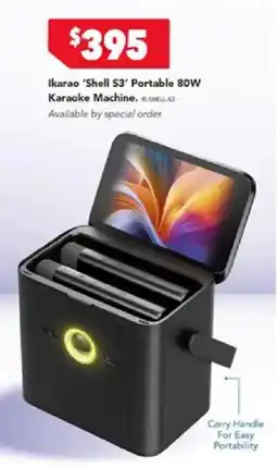 Harvey Norman Ikarao 'Shell S3' Portable 80W Karaoke Machine offer