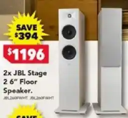 Harvey Norman 2x JBL Stage 26" Floor Speaker offer