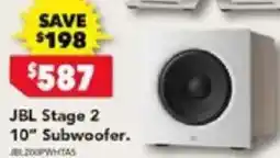 Harvey Norman JBL Stage 2 10" Subwoofer offer