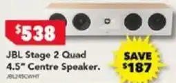 Harvey Norman JBL Stage 2 Quad 4.5" Centre Speaker offer