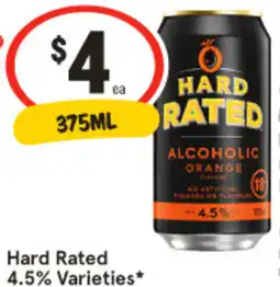 IGA Liquor Hard Rated 4.5% Varieties offer