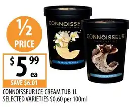 Supabarn Connoisseur ice cream tub offer