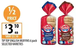 Supabarn TIP TOP ENGLISH MUFFINS offer