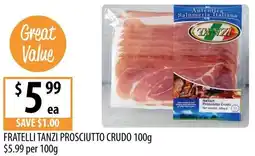 Supabarn Fratelli tanzi prosciutto crudo offer