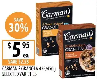 Supabarn Carman's granola offer