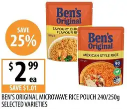 Supabarn Ben's original microwave rice pouch offer