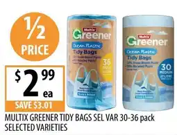 Supabarn Multix greener tidy bags sel var offer