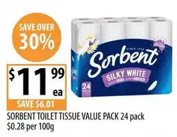 Supabarn Sorbent toilet tissue offer