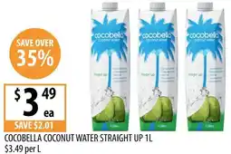Supabarn Cocobella coconut water straight up offer