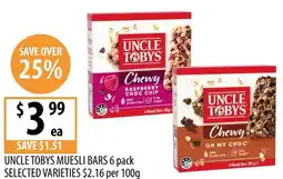 Supabarn Uncle tobys muesli bars offer