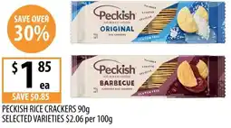Supabarn Peckish rice crackers offer